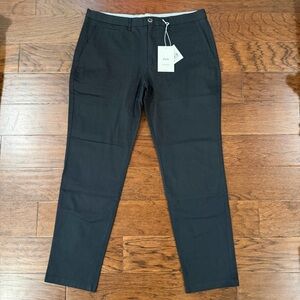 Perk Pants Mens 38x31 Feel Good Chinos Slim Fit Stretch Flat Front NWT Black